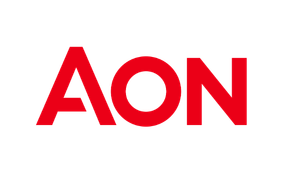 Aon sponsor logo at LEAP Healthcare 2026 healthcare event